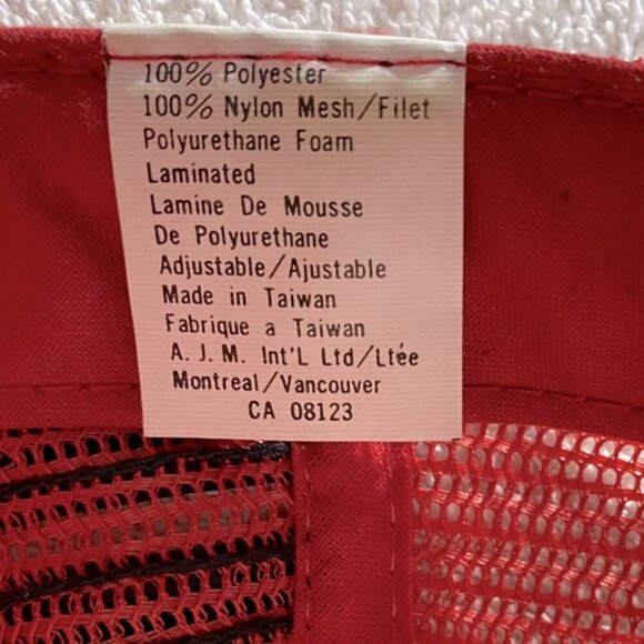 Vintage Red Black Rocky Lane Farms Mesh Back Snap Back Trucker Hat - Picture 6 of 10